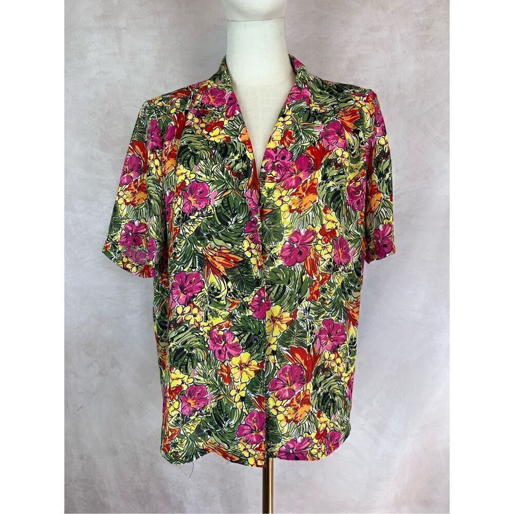 Vintage Hawaiian Tiki Blouse Top